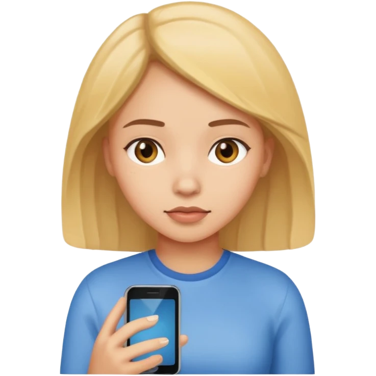 Girl watching phone  emoji