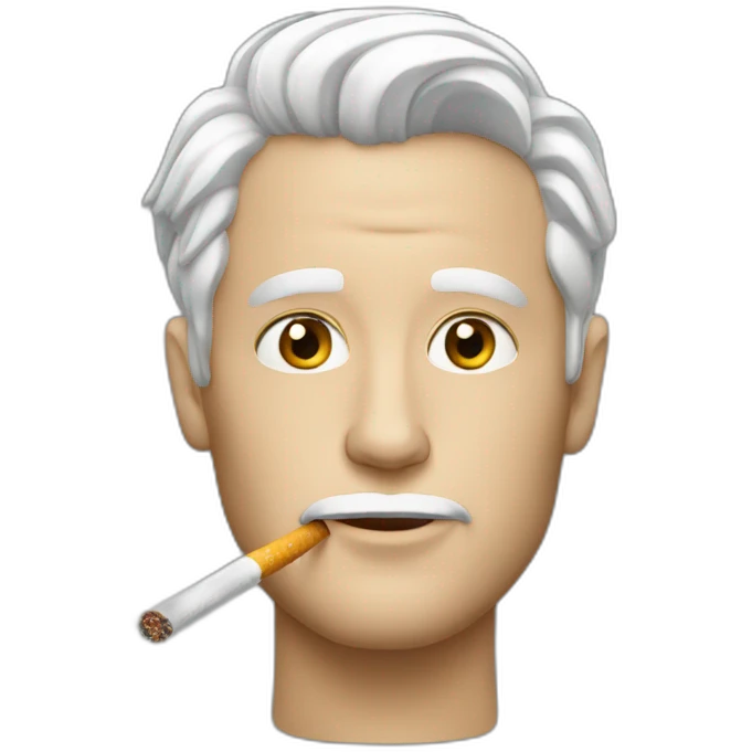 White man with a cigarette emoji