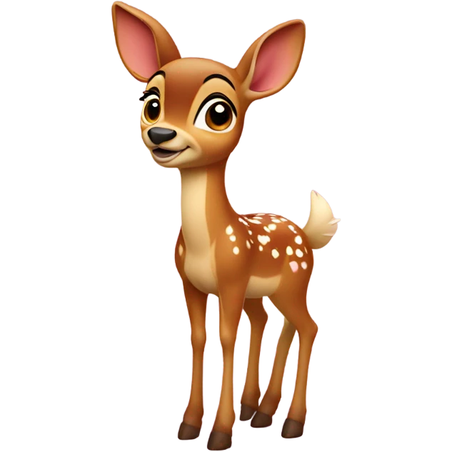 Bambi with hearts emoji