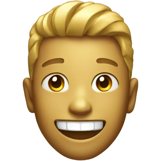 Gold smile emoji