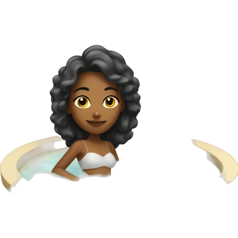 Girl relaxing in spa emoji