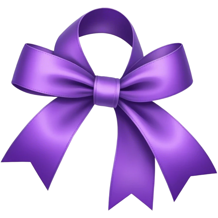 purple ribbon emoji