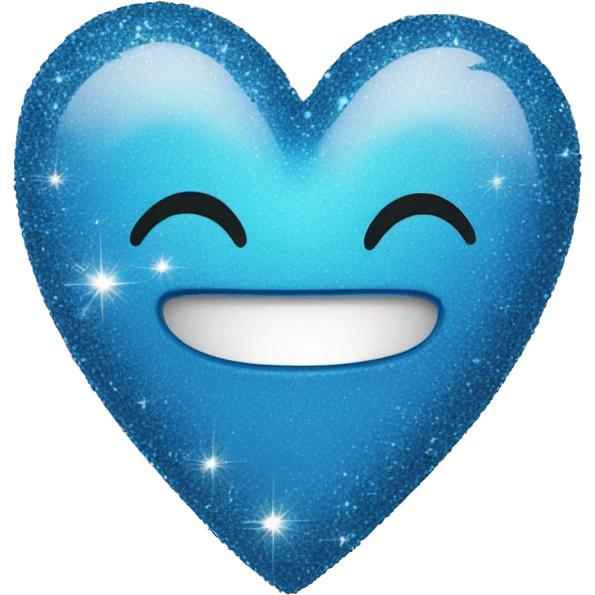 blue heart with sparkle emoji emoji