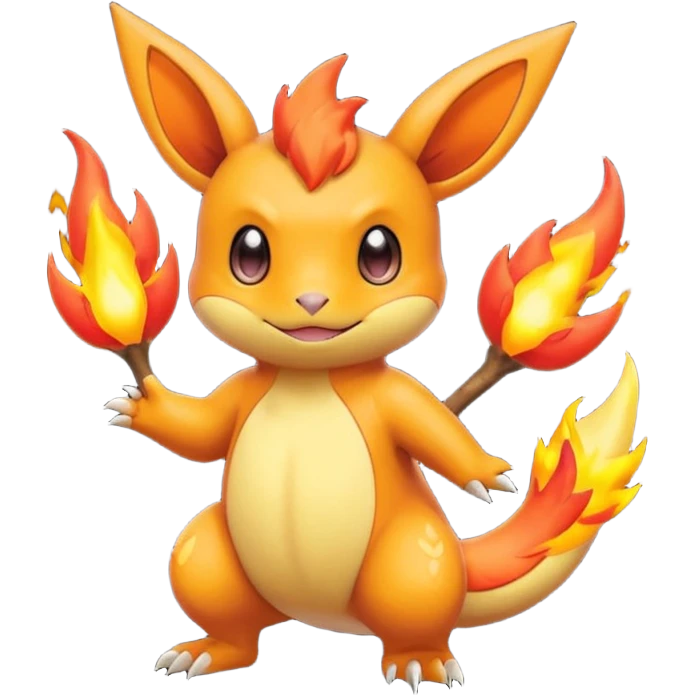 Victini-Pichu-Charmander-Fakémon-hybrid-creature (full body)  emoji
