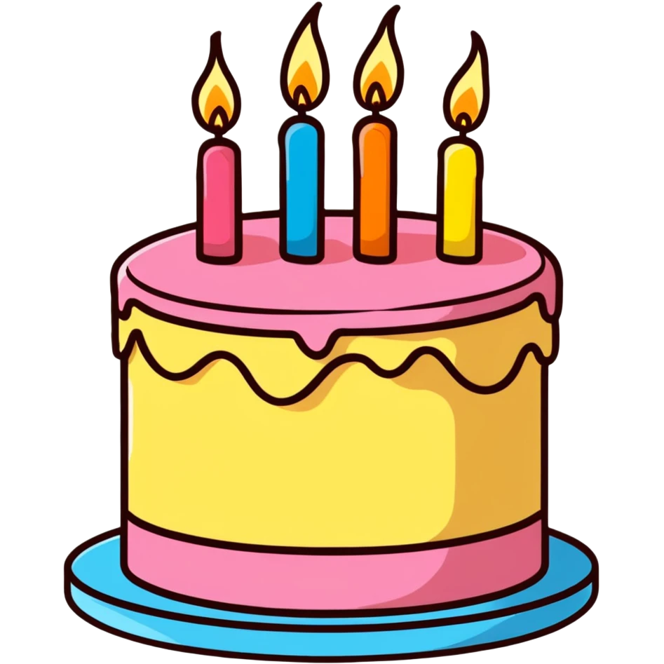 birthday cake with candles emoji