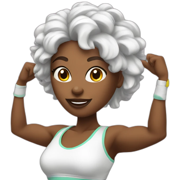 femme blanche en tenue de zumba emoji
