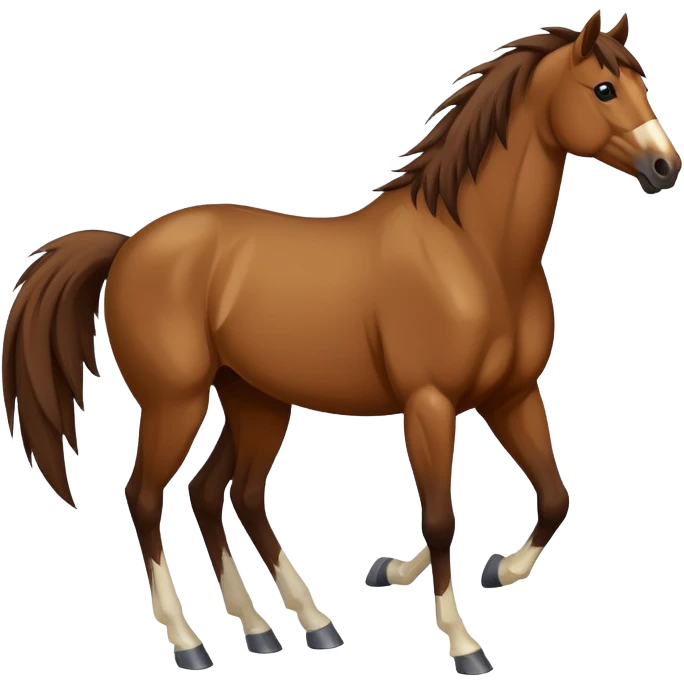A wild mustang horse emoji