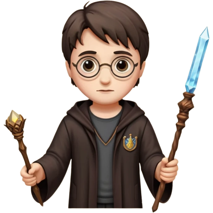 Harry Potter magical wand no kristal and sade emoji
