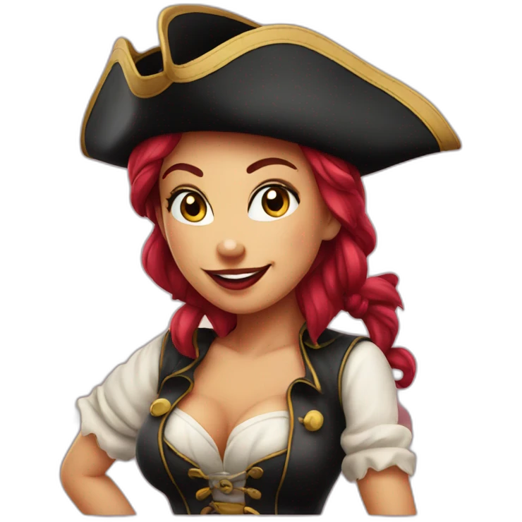 Pin-up pirate emoji
