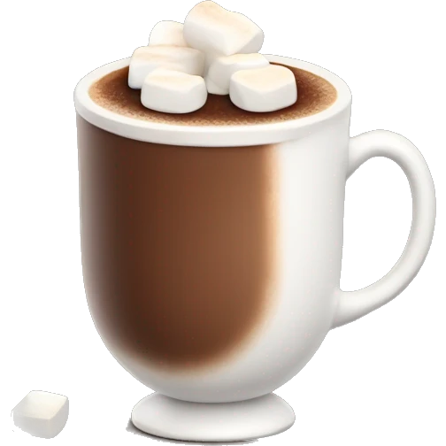 Hot coco with marshmallows  emoji