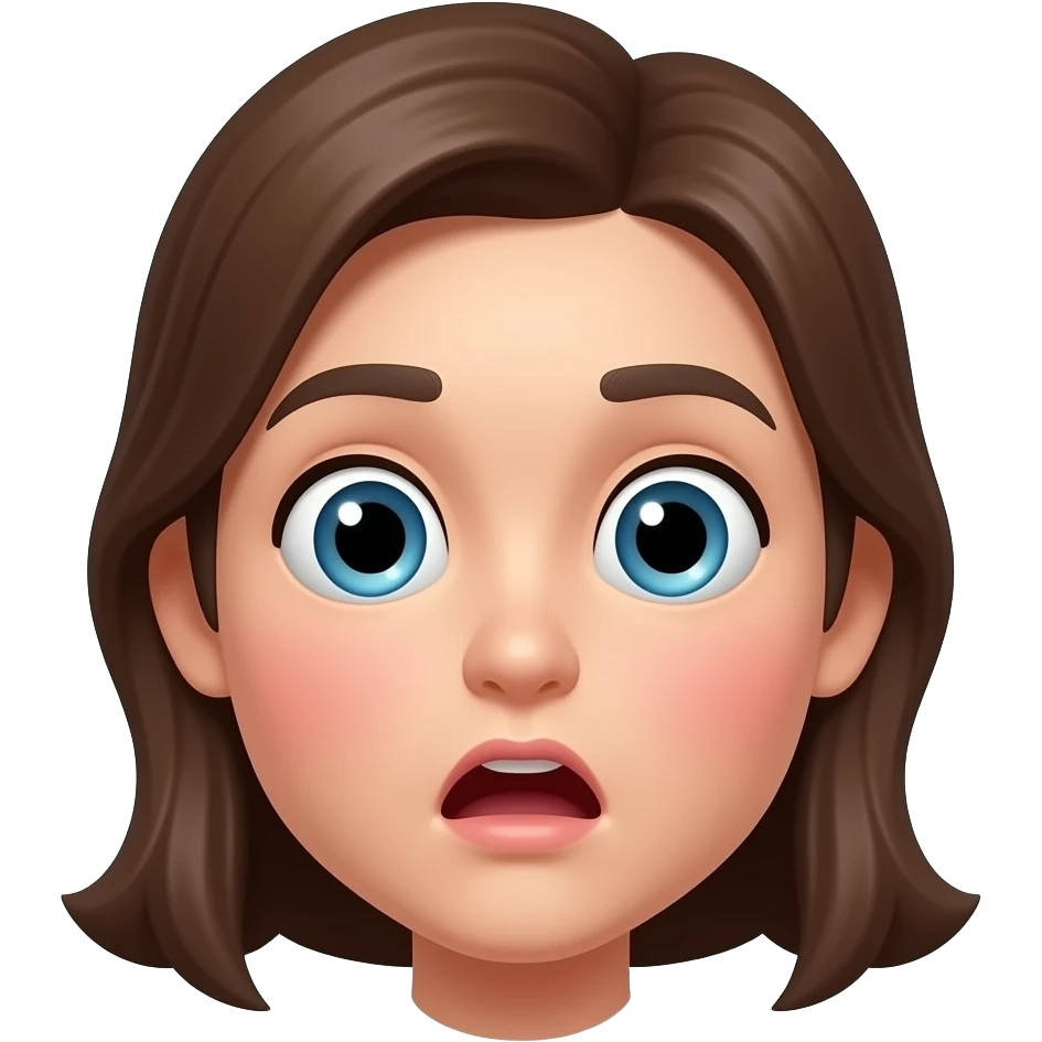 surprised, blushing face emoji