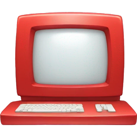 Red computer emoji