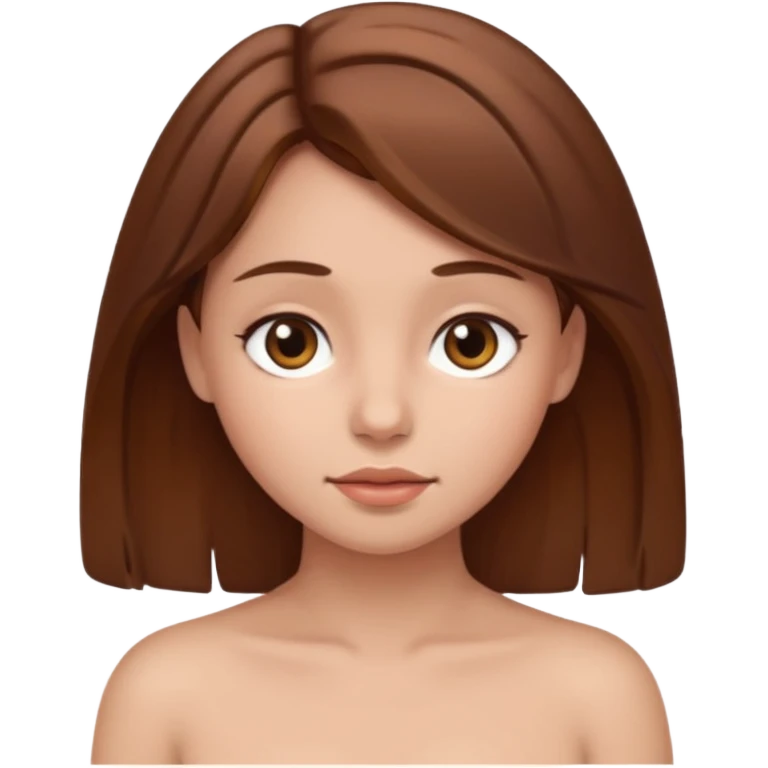 girl with brown hair boobs out naked emoji