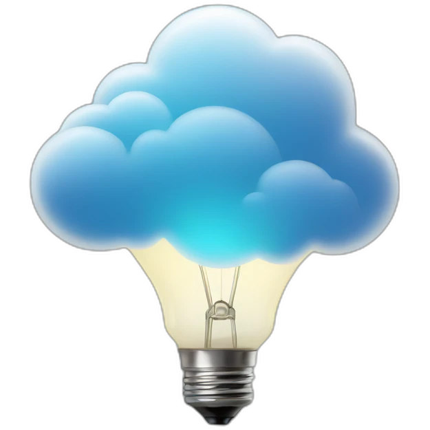 lightbulb cloud emoji