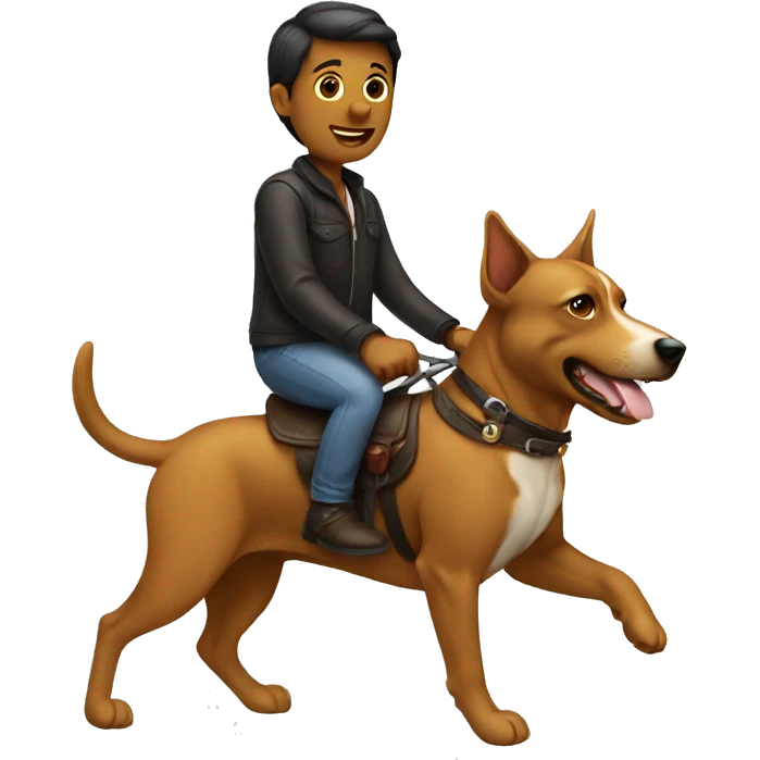 human riding a dog emoji