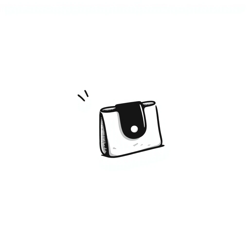cute white wallet with white aesthetic emoji
