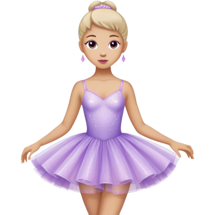 Lilac ballerina dress sparkly tulle  emoji