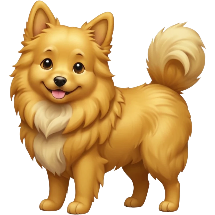 full body of golden dog emoji