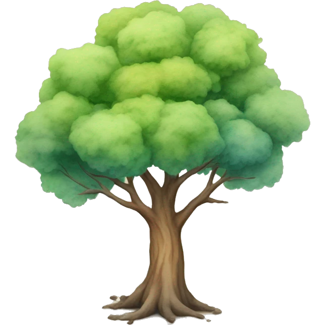 Watercolor tree  emoji
