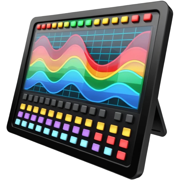 music mixing board screen emoji