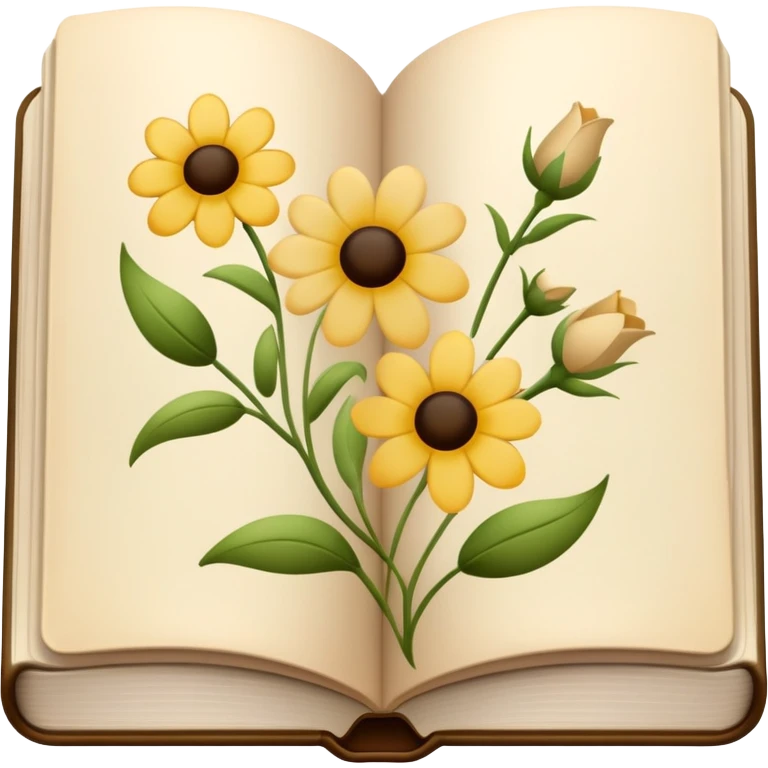 floral book beige emoji