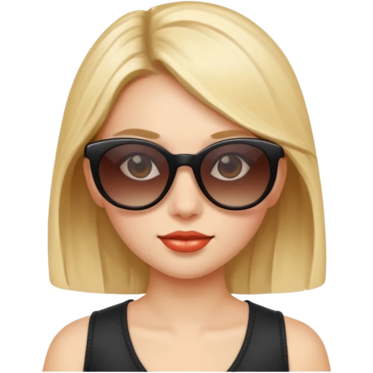 Girl wearing sunglasses emoji
