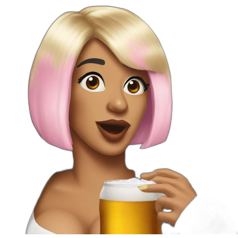 Cardi b drink a beer emoji