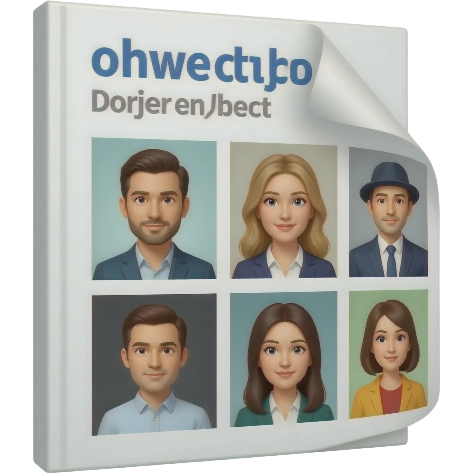 designer portfolio with photos and project thumbnail sticking out of it emoji