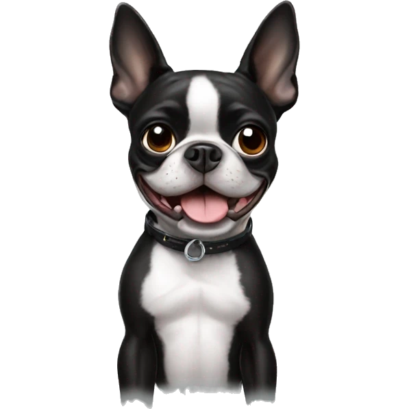 boston terrier saying okay emoji