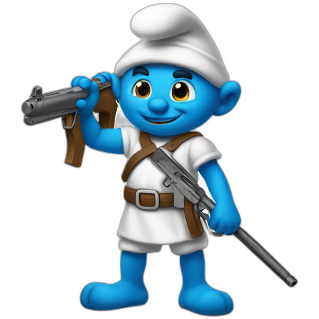 Smurfs with armes emoji