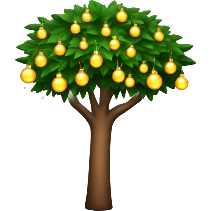 Arbol de navidad con luces emoji