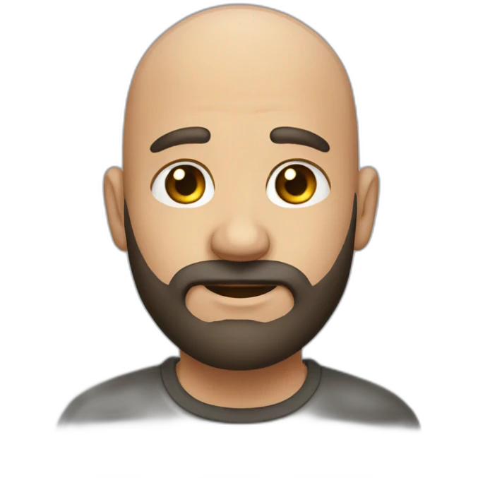 bald with beard emoji