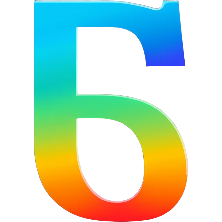 Colorful Gradient Alphabetical Letter “B” emoji