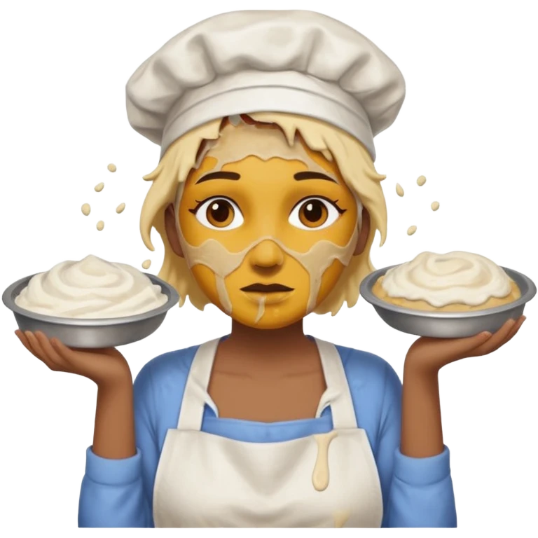 Female pie fight emoji