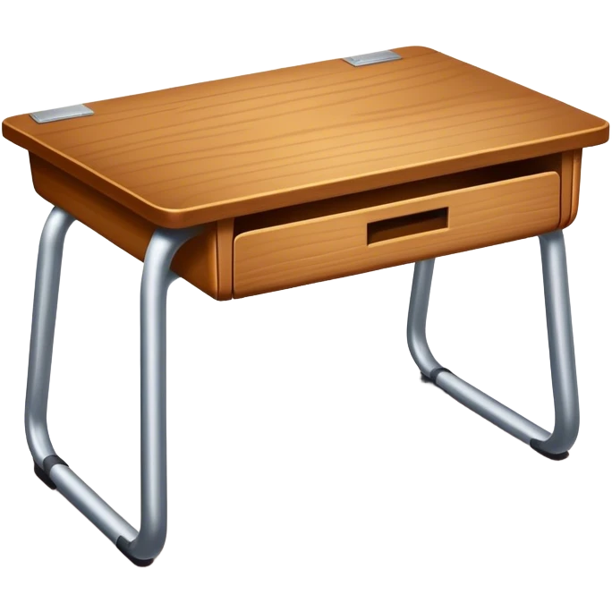 Wooden school desk emoji
