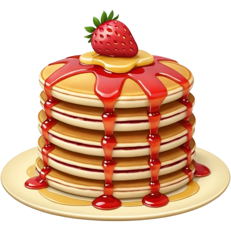 Strawberry pancake emoji