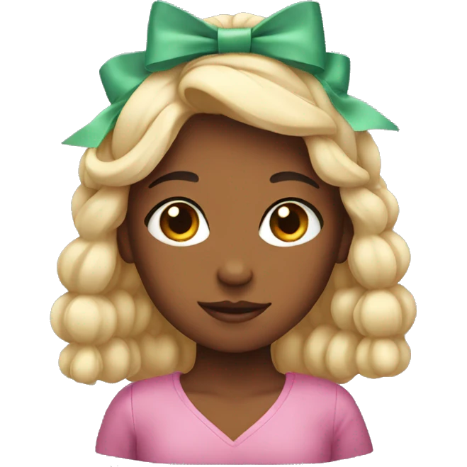 A girl with a bow on her head emoji