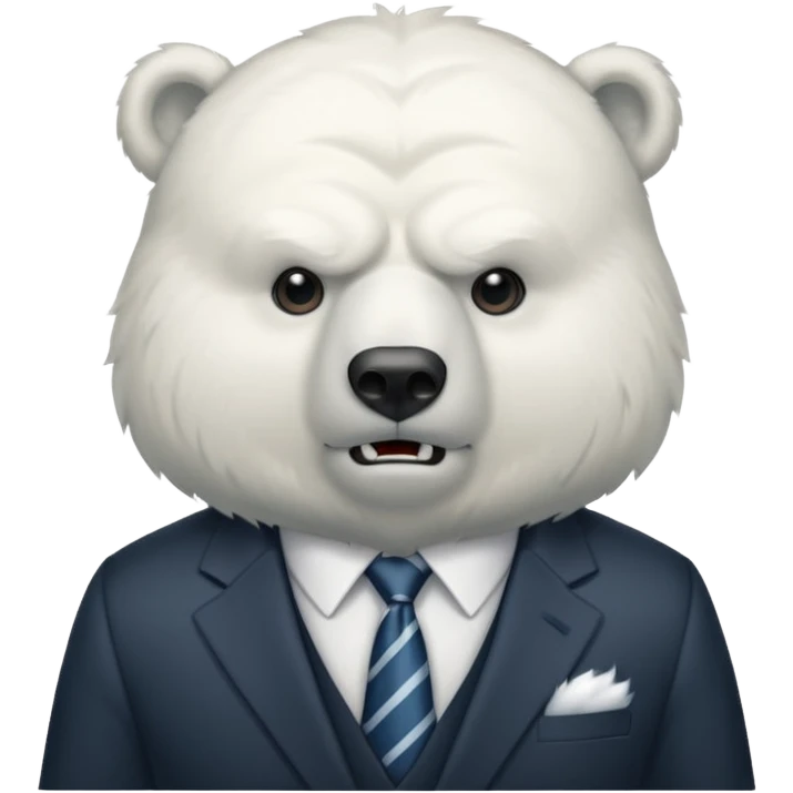 Oso polar millonario bravo emoji