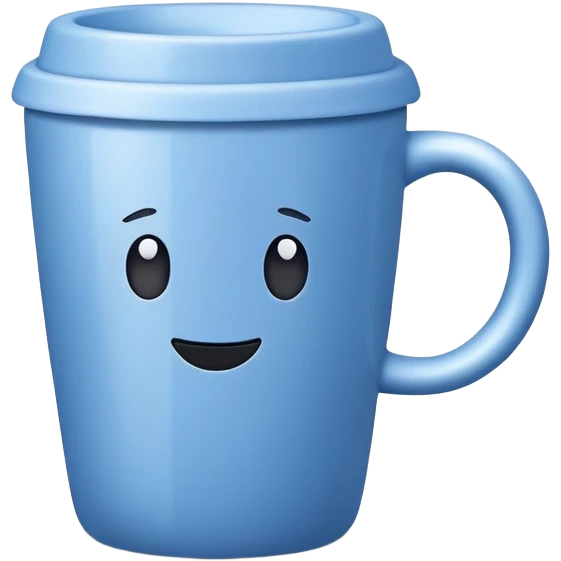blue coffee cup aesthetic emoji
