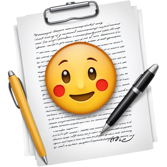 Signed document emoji