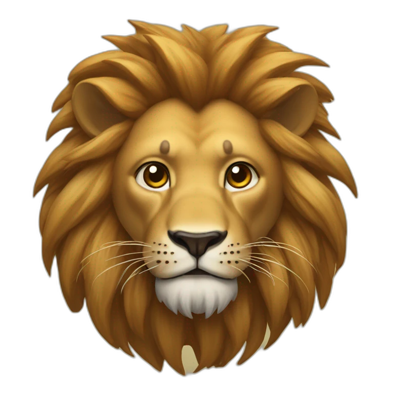 Une araignée sur un lion emoji