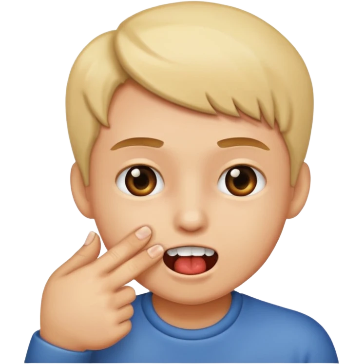Mordiéndose el dedo  emoji