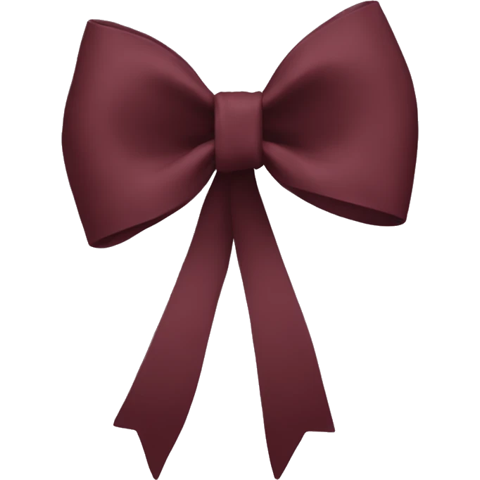 Burgundy bow emoji