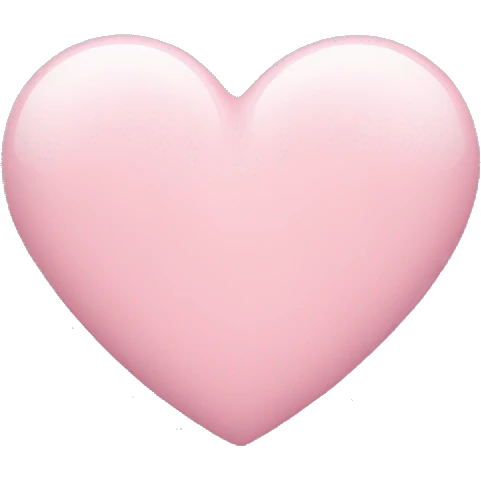 Very light pink heart emoji