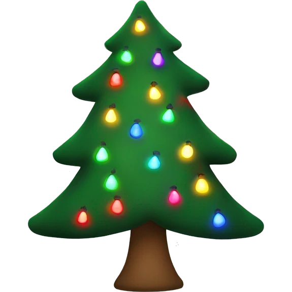 Christmas tree with colorful lights  emoji