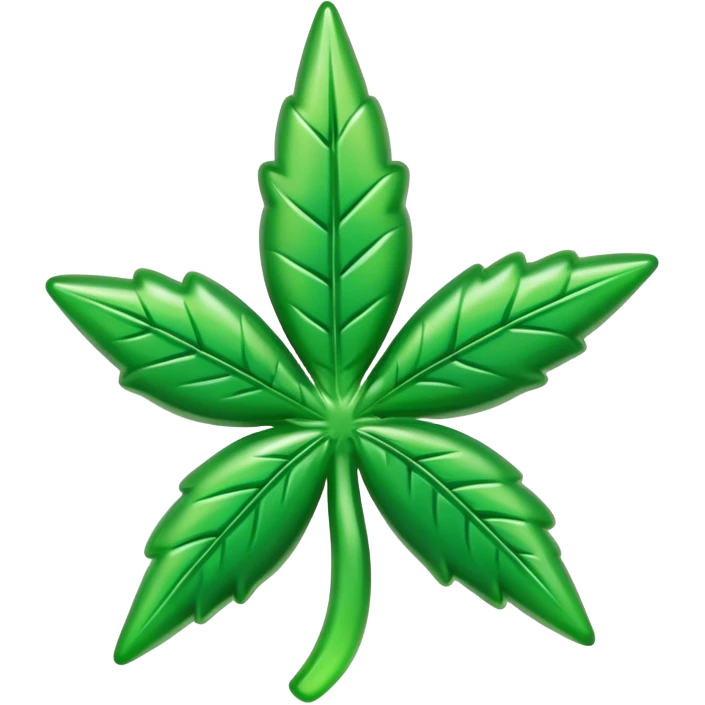 generate an emoji-style image of a gusher gummy shaped like a marijuana flower emoji