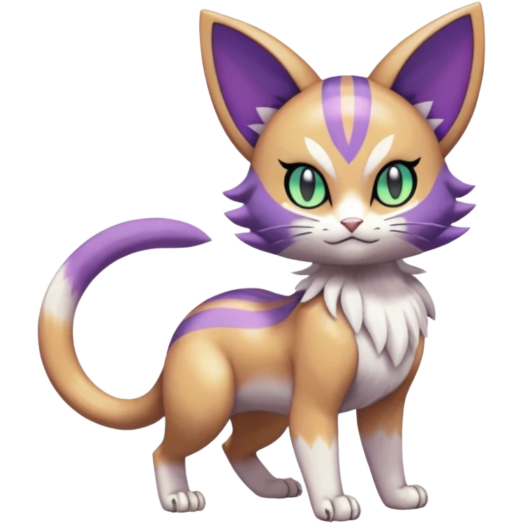 Meloetta-Purrloin-Gatomon-Trico-Pokémon-Fakémon-fusion-hybrid-creature emoji