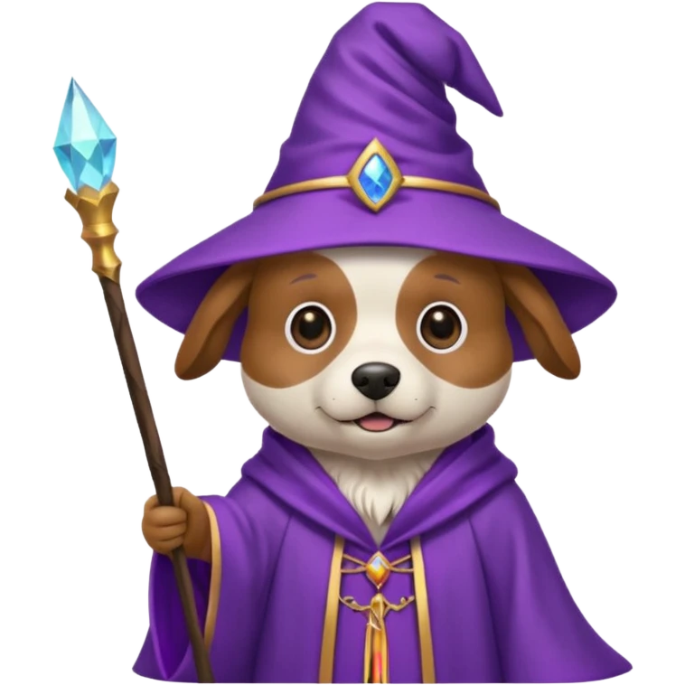 Dog wizard emoji