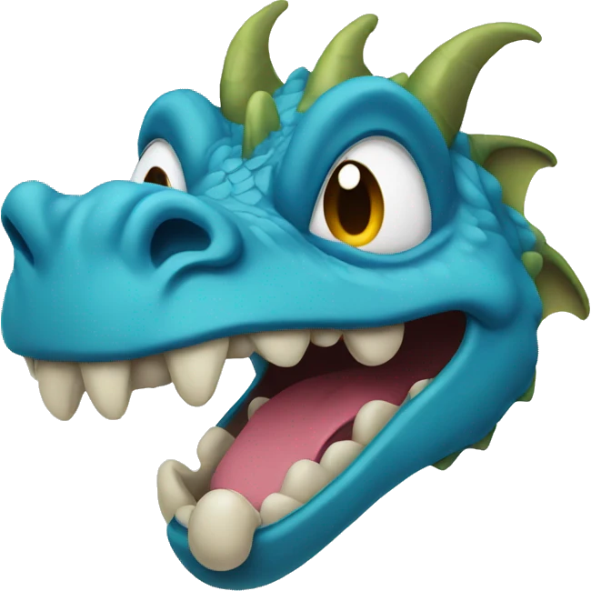 Crying dragon emoji