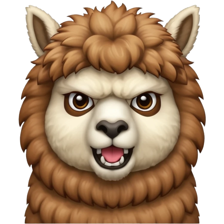 Angry alpaca fighting  emoji